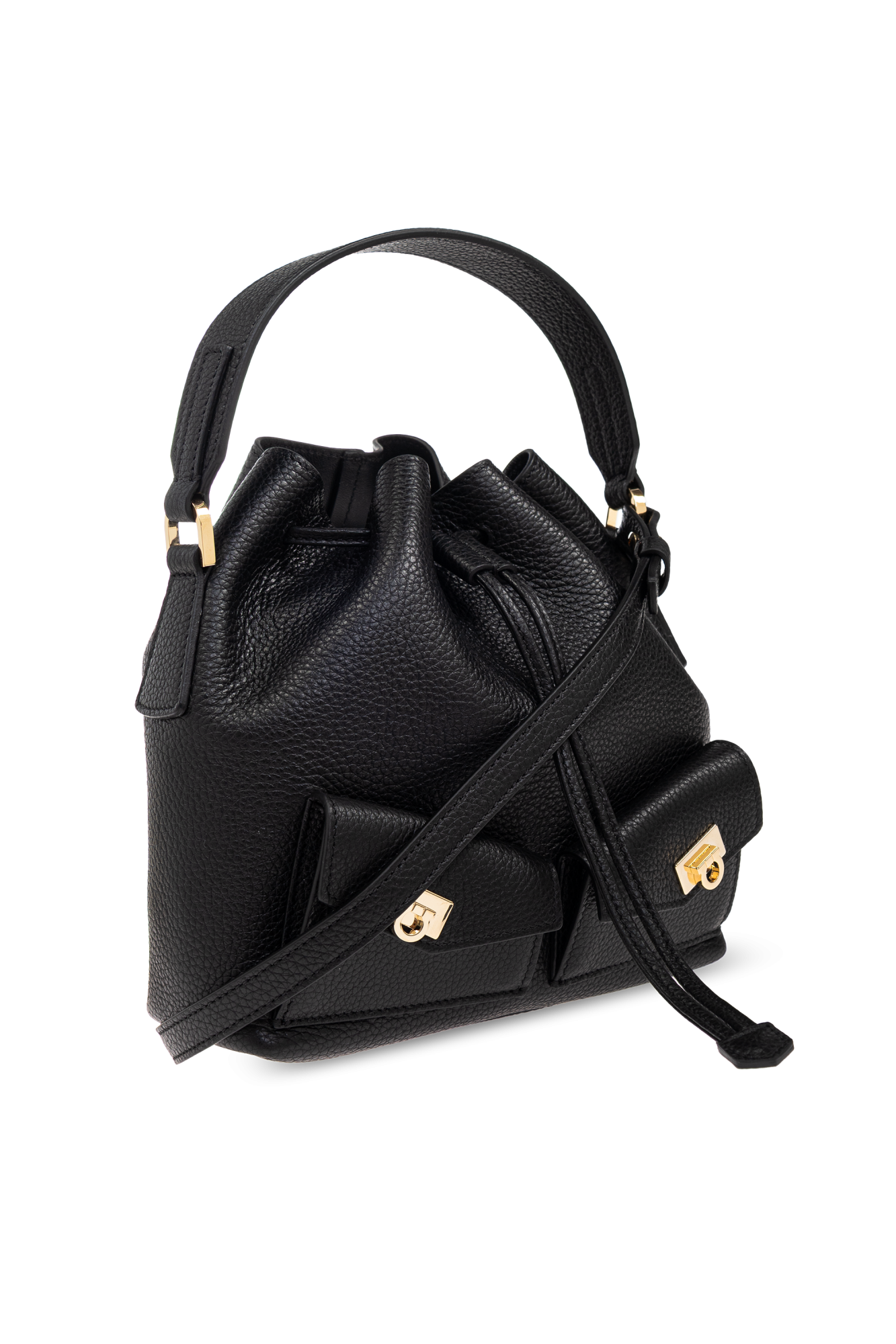 ☆FERRAGAMO☆ Ferragamo Studio Bucket バケットバッグ NERO♪ ☆FERRAGAMO☆ Ferragamo Studio Bucket バケットバッグ NERO